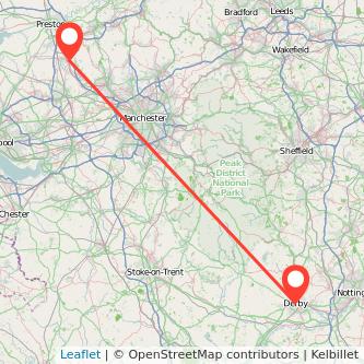 Derby Chorley train map