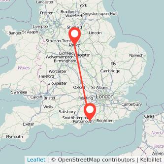 Derby Chichester train map