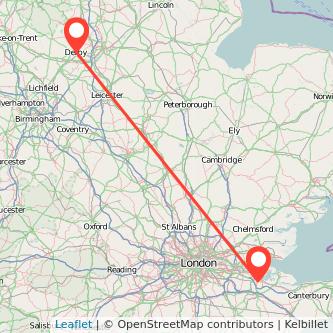 Derby Chatham train map