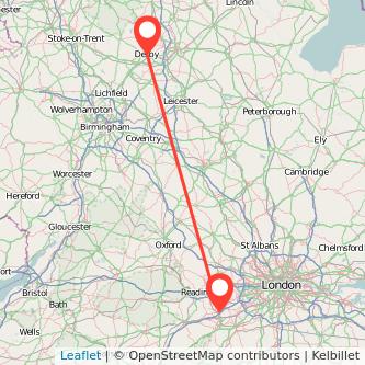 Derby Camberley train map