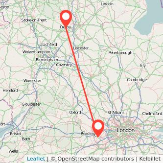 Derby Bracknell bus map