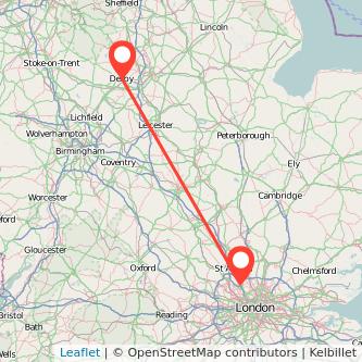 Derby Borehamwood train map