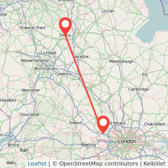 Derby Beaconsfield bus map