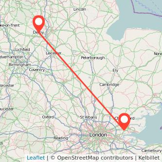 Derby Basildon bus map