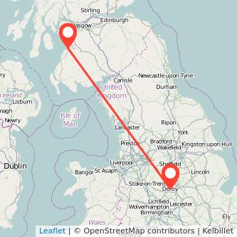 Derby Ayr train map