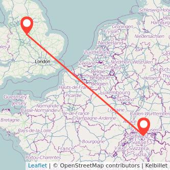 Derby Zurich train map