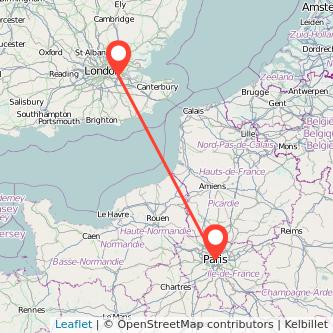 Dartford Paris bus map