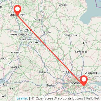 Dartford Stoke-on-Trent bus map