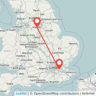 Dartford Sheffield bus map