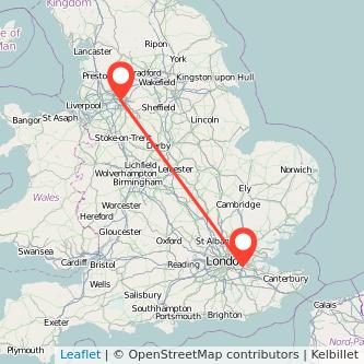 Dartford Manchester bus map