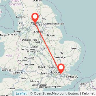 Dartford Bradford bus map