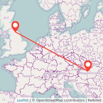 Darlington Budapest train map