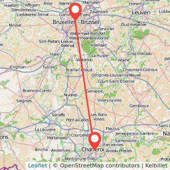 Charleroi Brüssel Bahn Karte