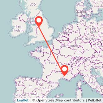 Crewe Avignon train map