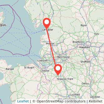 Crewe Lancaster train map