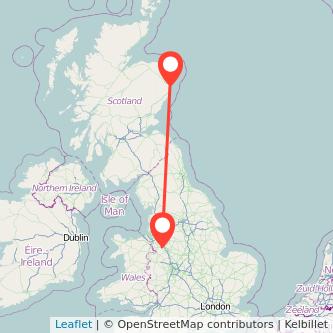 Crewe Aberdeen bus map