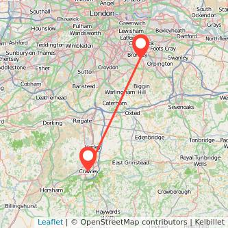 Crawley Bromley train map