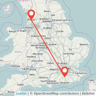 Crawley Preston train map