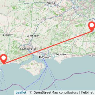 Crawley Bournemouth train map