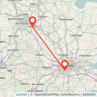 Coventry Surbiton bus map