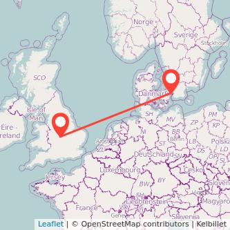 Coventry Copenhagen train map