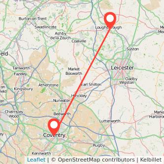 Coventry Loughborough train map
