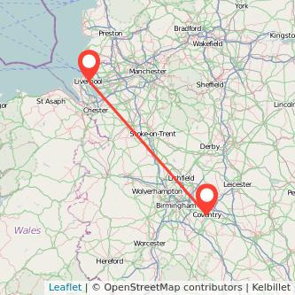 Coventry Liverpool train map