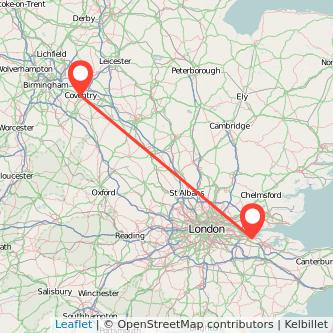 Coventry Gravesend bus map