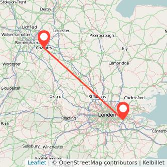 Coventry Dartford bus map