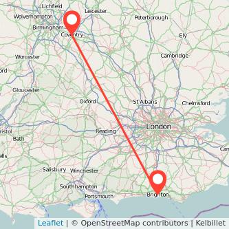 Coventry Brighton bus map