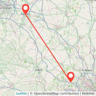 Coventry Beaconsfield train map