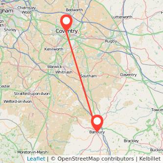 Coventry Banbury train map