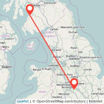 Coventry Ayr train map