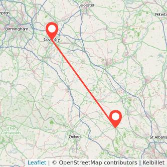 Coventry Aylesbury train map