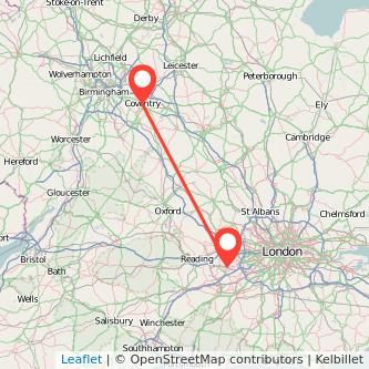 Coventry Ascot train map