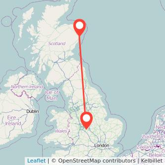 Coventry Aberdeen train map