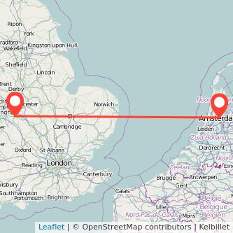 Coventry Amsterdam train map