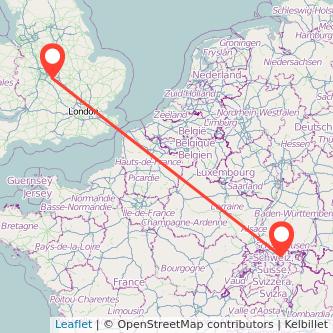 Coventry Zurich train map