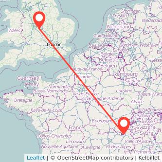 Coventry Geneva train map