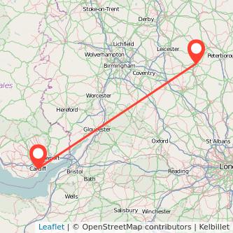 Corby Cardiff bus map