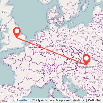 Corby Budapest train map