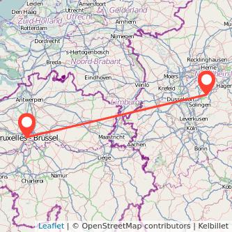 Brüssel Wuppertal Bahn Karte