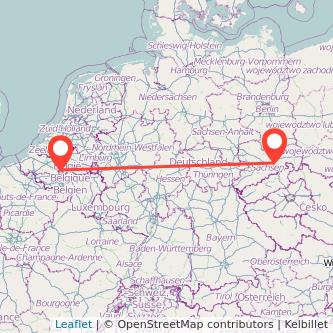 Brüssel Dresden Mitfahrgelegenheit Karte