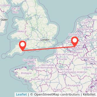 Brussels Torquay bus map
