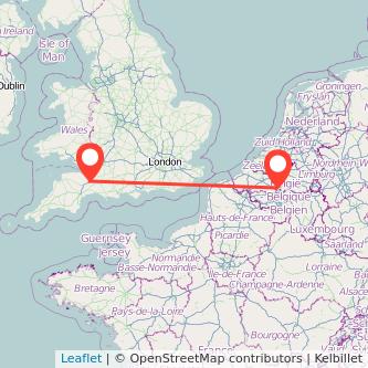 Brussels Taunton bus map