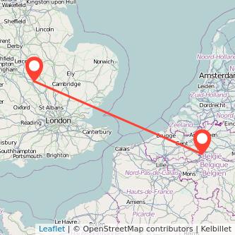 Brussels Northampton train map