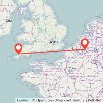 Brussels Newquay train map