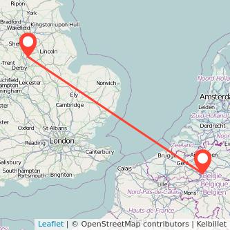 Brussels Mansfield train map