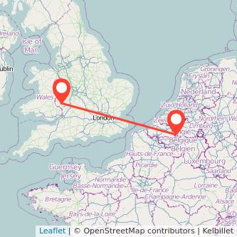Brussels Hereford bus map