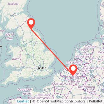 Brussels Durham train map